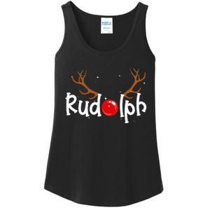 Rudolph Red Nose Reindeer Christmas Funny Ladies Essential Tank