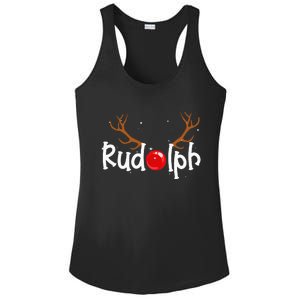 Rudolph Red Nose Reindeer Christmas Funny Ladies PosiCharge Competitor Racerback Tank