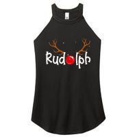 Rudolph Red Nose Reindeer Christmas Funny Women's Perfect Tri Rocker Tank