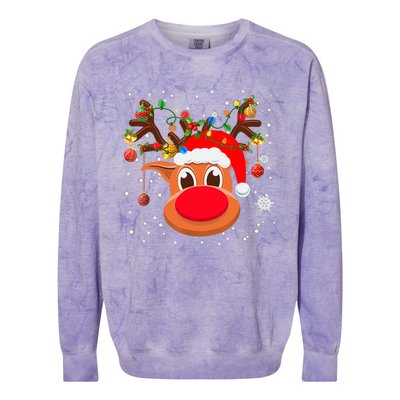 RUDOLPH Red Nose Reindeer Shirt Santa Christmas Colorblast Crewneck Sweatshirt