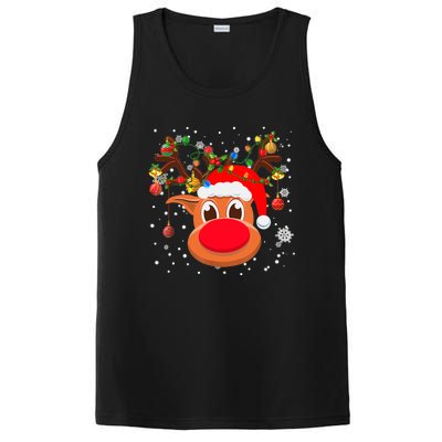 RUDOLPH Red Nose Reindeer Shirt Santa Christmas PosiCharge Competitor Tank