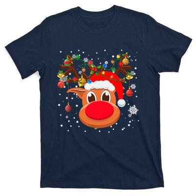 RUDOLPH Red Nose Reindeer Shirt Santa Christmas T-Shirt