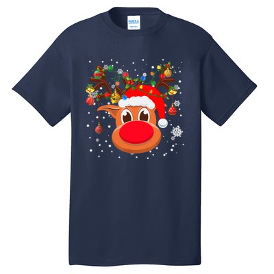 RUDOLPH Red Nose Reindeer Shirt Santa Christmas Tall T-Shirt