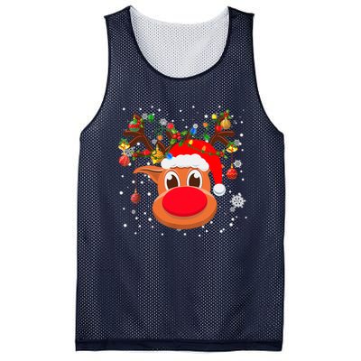 RUDOLPH Red Nose Reindeer Shirt Santa Christmas Mesh Reversible Basketball Jersey Tank