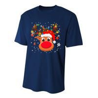 RUDOLPH Red Nose Reindeer Shirt Santa Christmas Performance Sprint T-Shirt