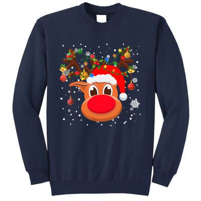 RUDOLPH Red Nose Reindeer Shirt Santa Christmas Tall Sweatshirt