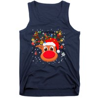 RUDOLPH Red Nose Reindeer Shirt Santa Christmas Tank Top