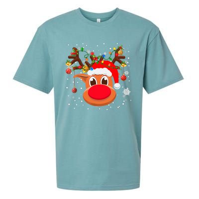 RUDOLPH Red Nose Reindeer Shirt Santa Christmas Sueded Cloud Jersey T-Shirt