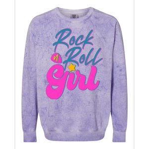 Retro Rock N Roll Girl Costume Colorblast Crewneck Sweatshirt