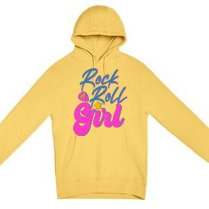 Retro Rock N Roll Girl Costume Premium Pullover Hoodie