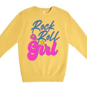 Retro Rock N Roll Girl Costume Premium Crewneck Sweatshirt