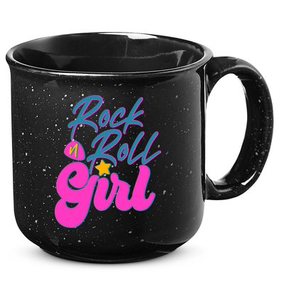 Retro Rock N Roll Girl Costume 15oz Campfire Ceramic Mug