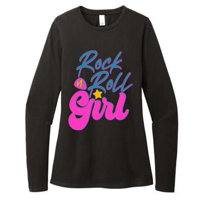 Retro Rock N Roll Girl Costume Womens CVC Long Sleeve Shirt