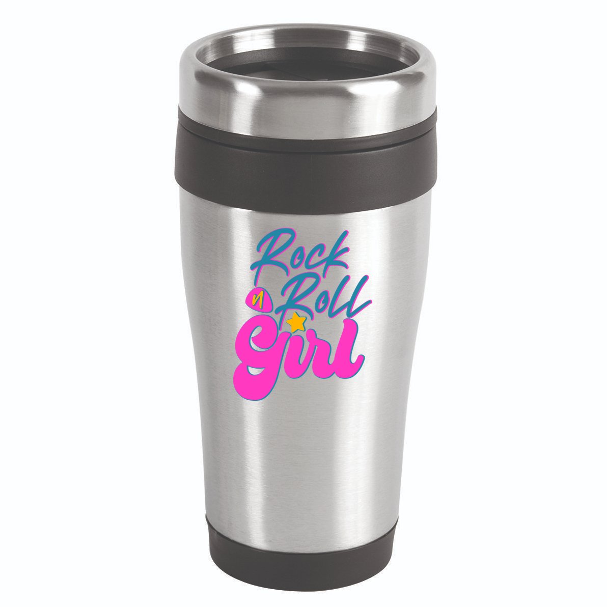 Retro Rock N Roll Girl Costume 16oz Travel Tumbler