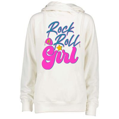 Retro Rock N Roll Girl Costume Womens Funnel Neck Pullover Hood