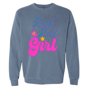 Retro Rock N Roll Girl Costume Garment-Dyed Sweatshirt