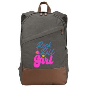 Retro Rock N Roll Girl Costume Cotton Canvas Backpack