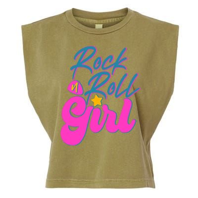 Retro Rock N Roll Girl Costume Garment-Dyed Women's Muscle Tee