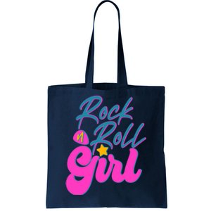 Retro Rock N Roll Girl Costume Tote Bag