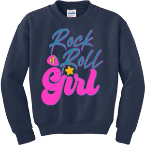 Retro Rock N Roll Girl Costume Kids Sweatshirt