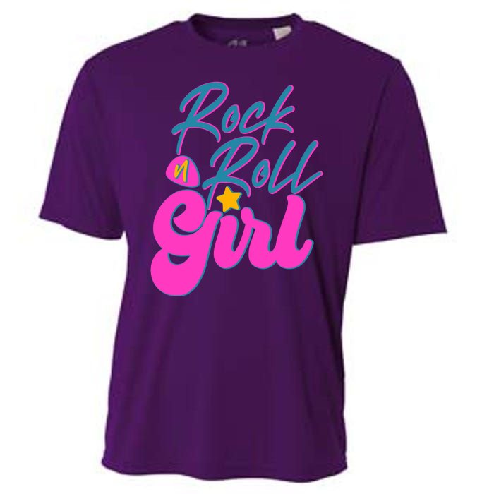 Retro Rock N Roll Girl Costume Cooling Performance Crew T-Shirt