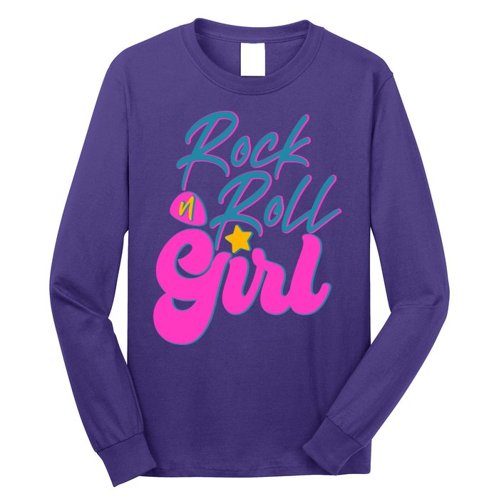 Retro Rock N Roll Girl Costume Long Sleeve Shirt