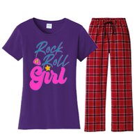 Retro Rock N Roll Girl Costume Women's Flannel Pajama Set