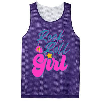 Retro Rock N Roll Girl Costume Mesh Reversible Basketball Jersey Tank