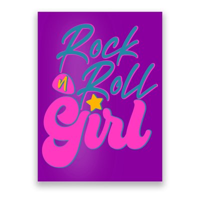 Retro Rock N Roll Girl Costume Poster