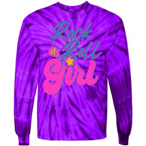 Retro Rock N Roll Girl Costume Tie-Dye Long Sleeve Shirt