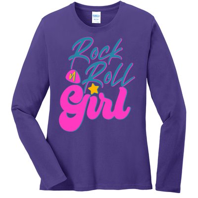 Retro Rock N Roll Girl Costume Ladies Long Sleeve Shirt