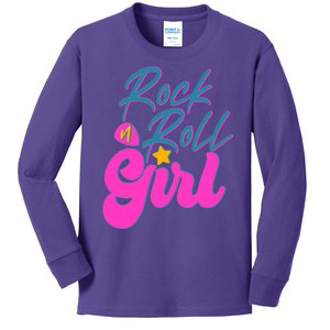 Retro Rock N Roll Girl Costume Kids Long Sleeve Shirt