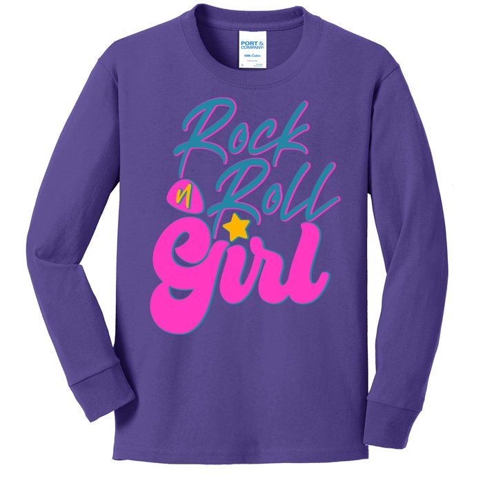 Retro Rock N Roll Girl Costume Kids Long Sleeve Shirt