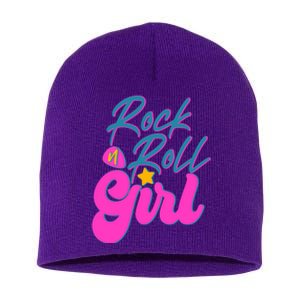 Retro Rock N Roll Girl Costume Short Acrylic Beanie