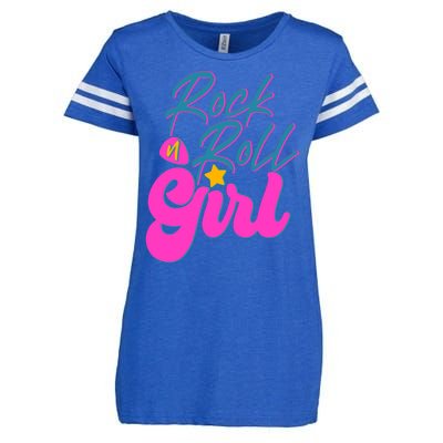 Retro Rock N Roll Girl Costume Enza Ladies Jersey Football T-Shirt