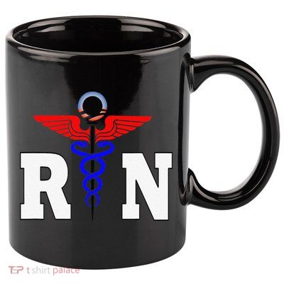 RN Registered Nurse Gift, Healthcare Professional, L 11oz C Handle Ceramic Mug