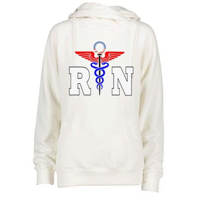 RN Registered Nurse Gift, Healthcare Professional, L Womens Funnel Neck Pullover Hood