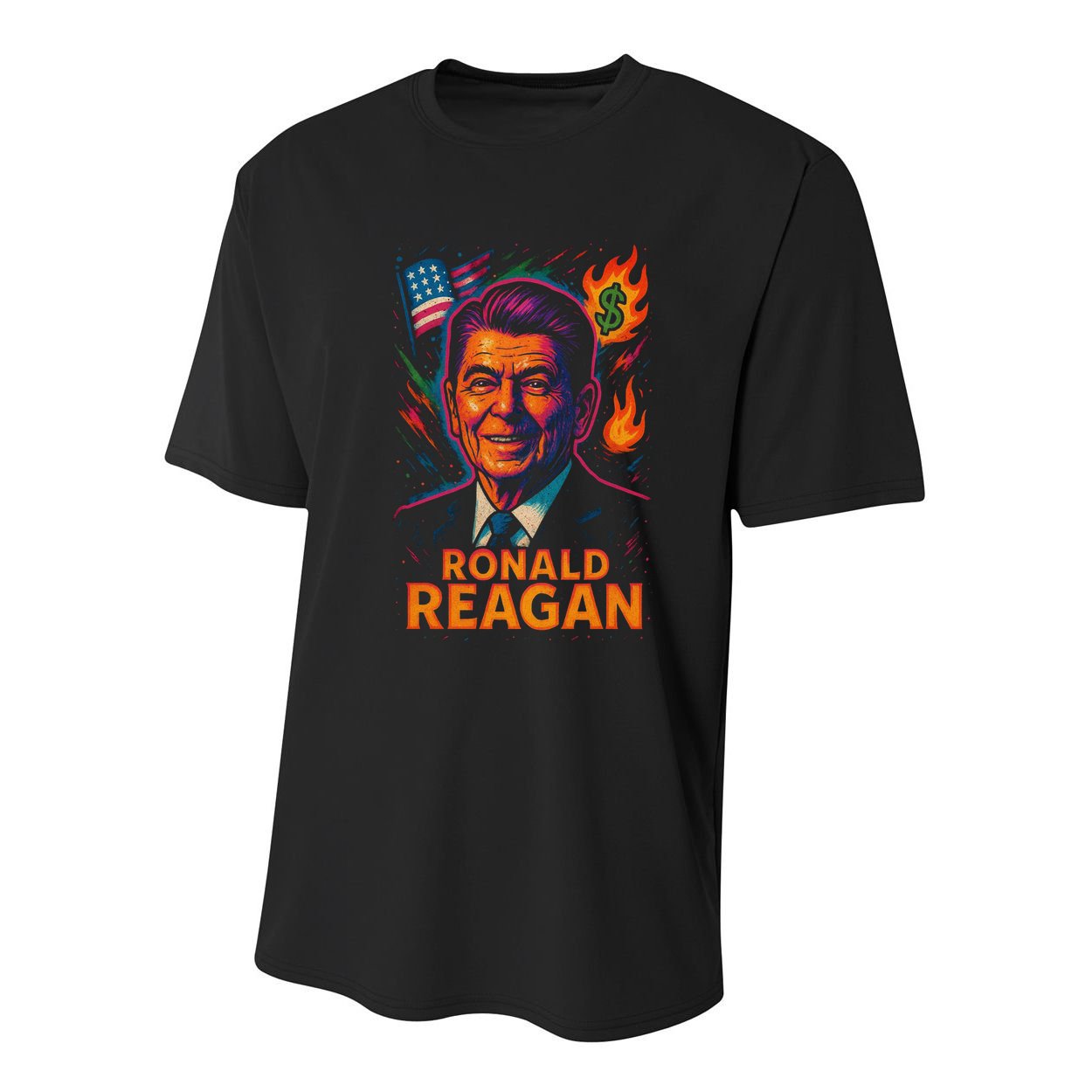 Ronald Reagan Neon Youth Performance Sprint T-Shirt