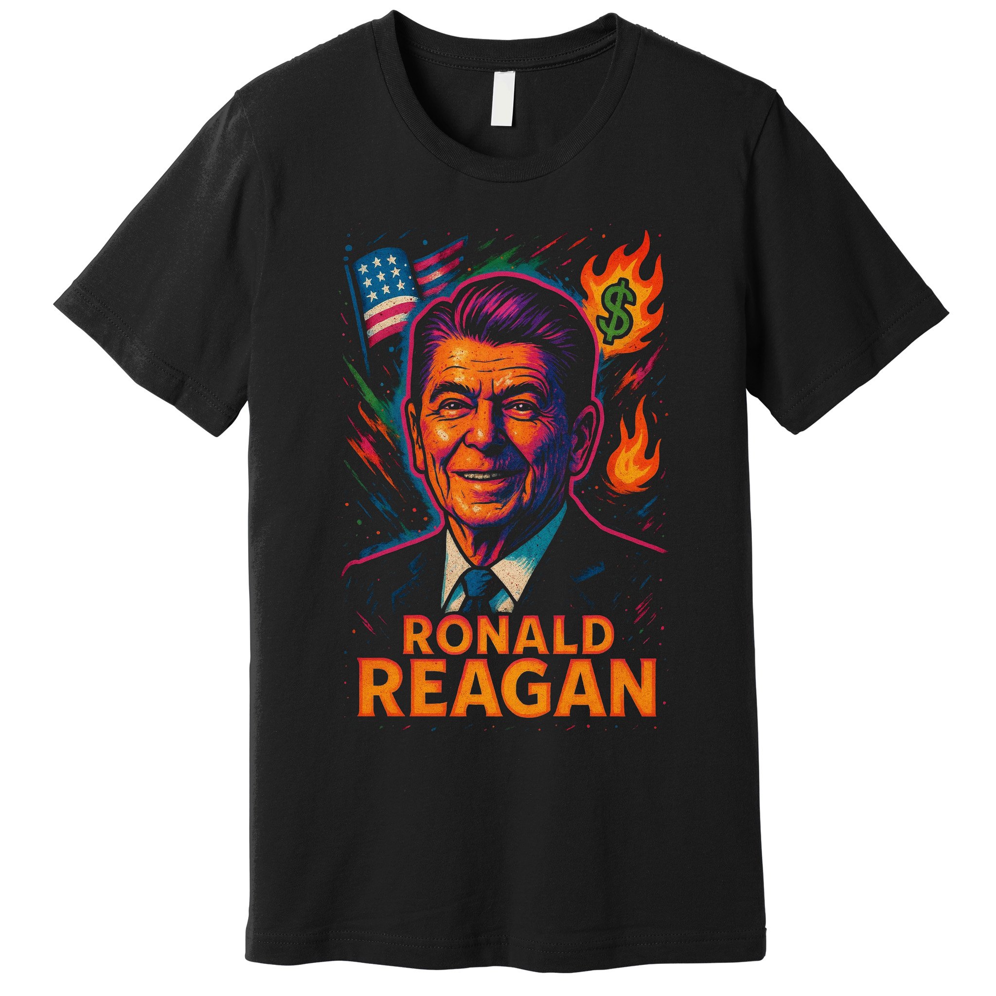 Ronald Reagan Neon Premium T-Shirt