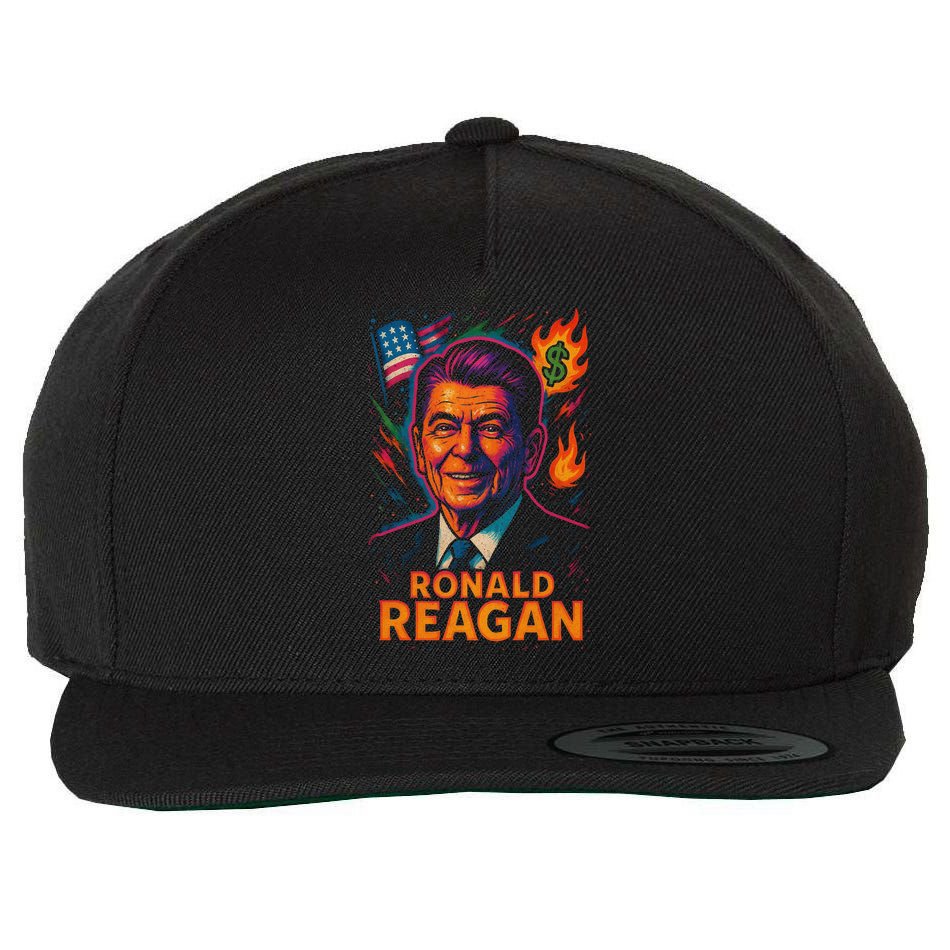 Ronald Reagan Neon Wool Snapback Cap