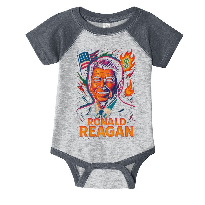 Ronald Reagan Neon Infant Baby Jersey Bodysuit
