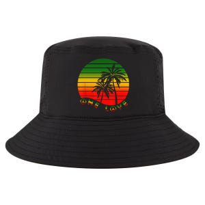 Rasta Reggae One Love Palms Reggaeton Rastafarian Pride Cool Comfort Performance Bucket Hat