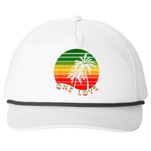 Rasta Reggae One Love Palms Reggaeton Rastafarian Pride Snapback Five-Panel Rope Hat