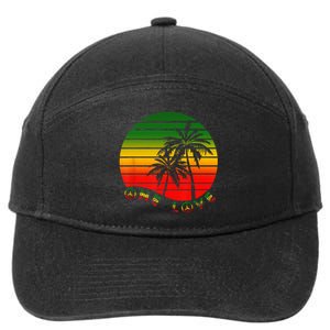 Rasta Reggae One Love Palms Reggaeton Rastafarian Pride 7-Panel Snapback Hat