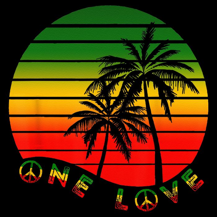 Rasta Reggae One Love Palms Reggaeton Rastafarian Pride Drawstring Bag