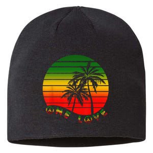 Rasta Reggae One Love Palms Reggaeton Rastafarian Pride Sustainable Beanie