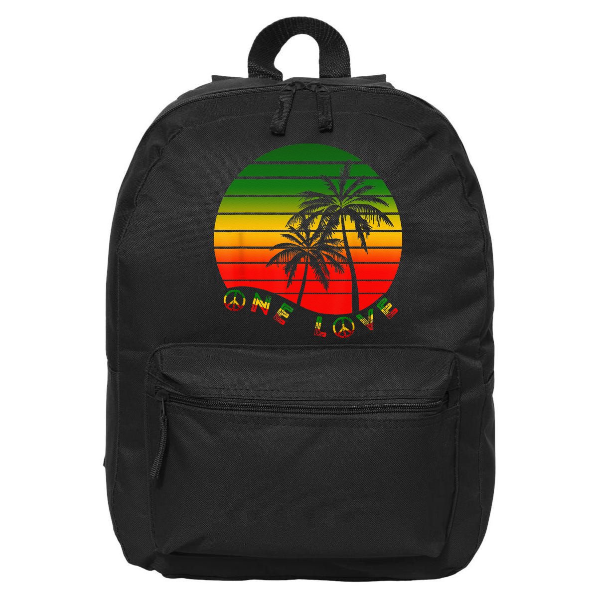 Rasta Reggae One Love Palms Reggaeton Rastafarian Pride 16 in Basic Backpack