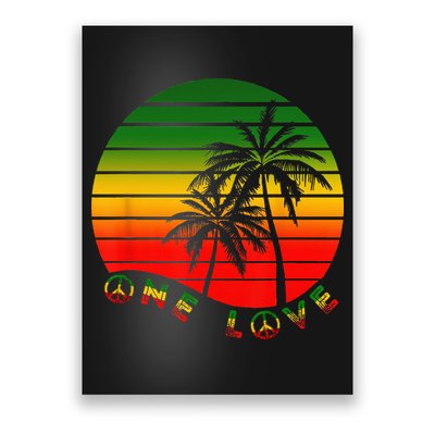 Rasta Reggae One Love Palms Reggaeton Rastafarian Pride Poster