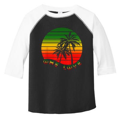 Rasta Reggae One Love Palms Reggaeton Rastafarian Pride Toddler Fine Jersey T-Shirt