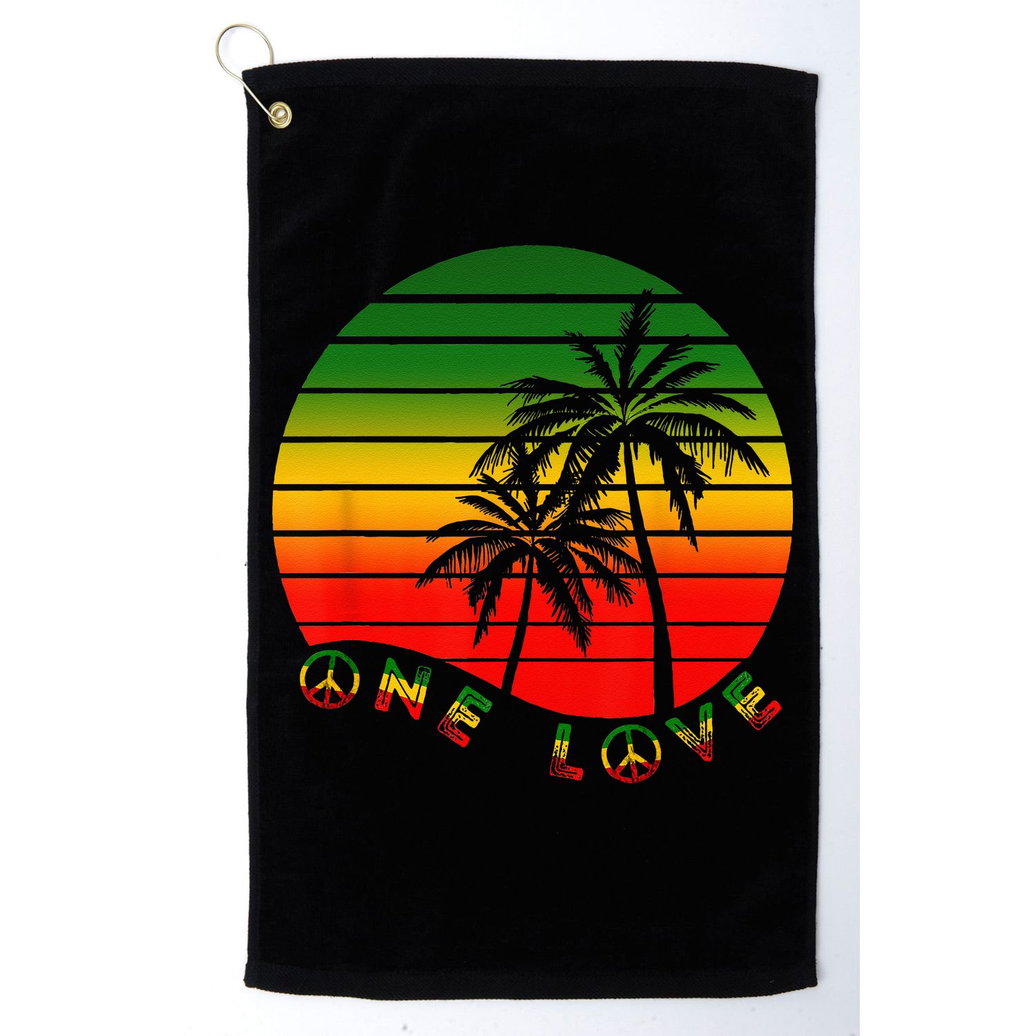 Rasta Reggae One Love Palms Reggaeton Rastafarian Pride Golf Towel